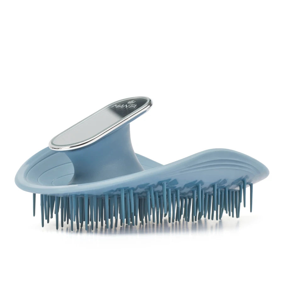 Hair Brush Mirrored Blue