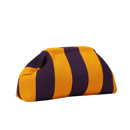 City Girl Pouch Brown Aubergine / Yellow